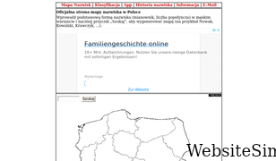 mapanazwisk.eu Screenshot