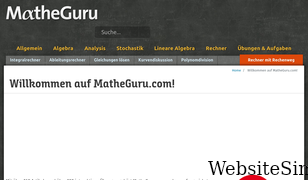 matheguru.com Screenshot