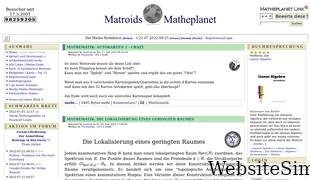 matheplanet.com Screenshot