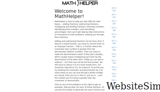 mathhelper.us Screenshot