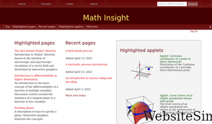 mathinsight.org Screenshot