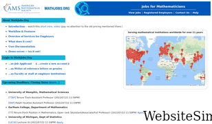 mathjobs.org Screenshot