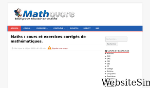 mathovore.fr Screenshot