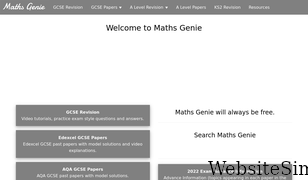 mathsgenie.co.uk Screenshot