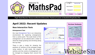 mathspad.co.uk Screenshot