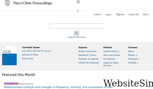 mayoclinicproceedings.org Screenshot