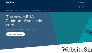 mbna.co.uk Screenshot