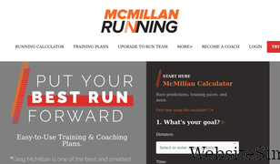 mcmillanrunning.com Screenshot