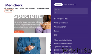 medicheck.se Screenshot