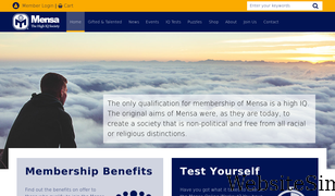 mensa.org.uk Screenshot