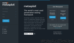 metasploit.com Screenshot