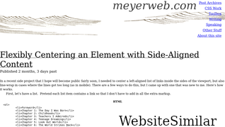 meyerweb.com Screenshot