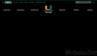 miami.edu Screenshot