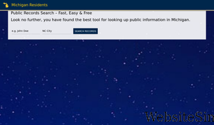 michiganresidentdatabase.com Screenshot