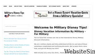 militarydisneytips.com Screenshot