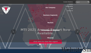 mineralstech.com Screenshot