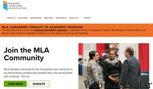 mla.org Screenshot
