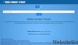 mobilenumbertracker.com Screenshot