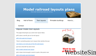 modelrailwaylayoutsplans.com Screenshot