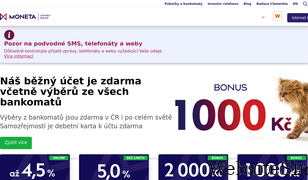 moneta.cz Screenshot
