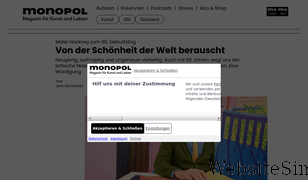 monopol-magazin.de Screenshot