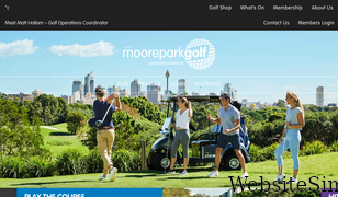 mooreparkgolf.com.au Screenshot