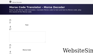 morsedecoder.com Screenshot