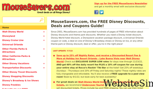 mousesavers.com Screenshot