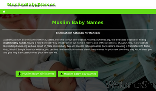 muslimbabynames.org Screenshot