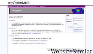 myopenmath.com Screenshot