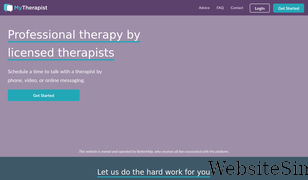 mytherapist.com Screenshot