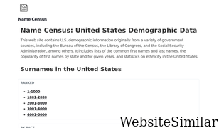 namecensus.com Screenshot
