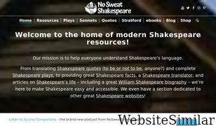 nosweatshakespeare.com Screenshot