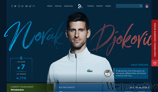 novakdjokovic.com Screenshot