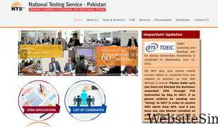 nts.org.pk Screenshot