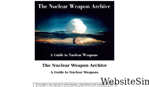 nuclearweaponarchive.org Screenshot
