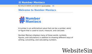 numbermaniacs.com Screenshot