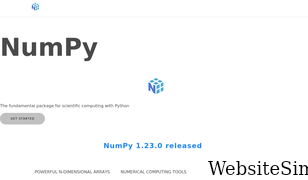numpy.org Screenshot