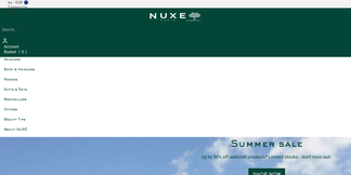 nuxe.com Screenshot