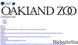 oaklandzoo.org Screenshot
