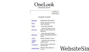 onelook.com Screenshot