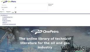 onepetro.org Screenshot