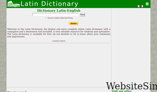 online-latin-dictionary.com Screenshot