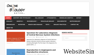 onlinebiologynotes.com Screenshot