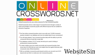 onlinecrosswords.net Screenshot