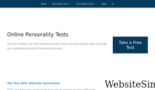 onlinepersonalitytests.org Screenshot