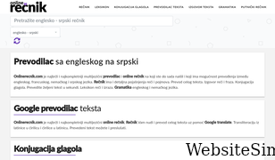 onlinerecnik.com Screenshot