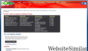 optionsprofitcalculator.com Screenshot