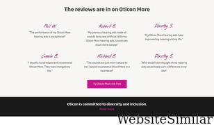 oticon.com Screenshot