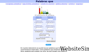 palabrasque.com Screenshot